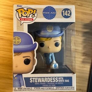 Funko Pop PanAm Stewardess  with white bag 142